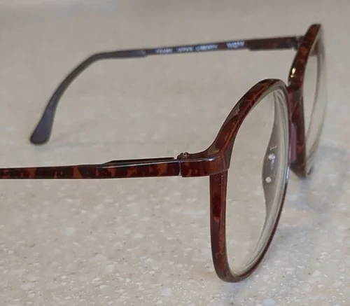 Vintage Liberty Eyeglasses Frames CNS-3X Carbon No-Slip 55]15-140mm Green Tort 2