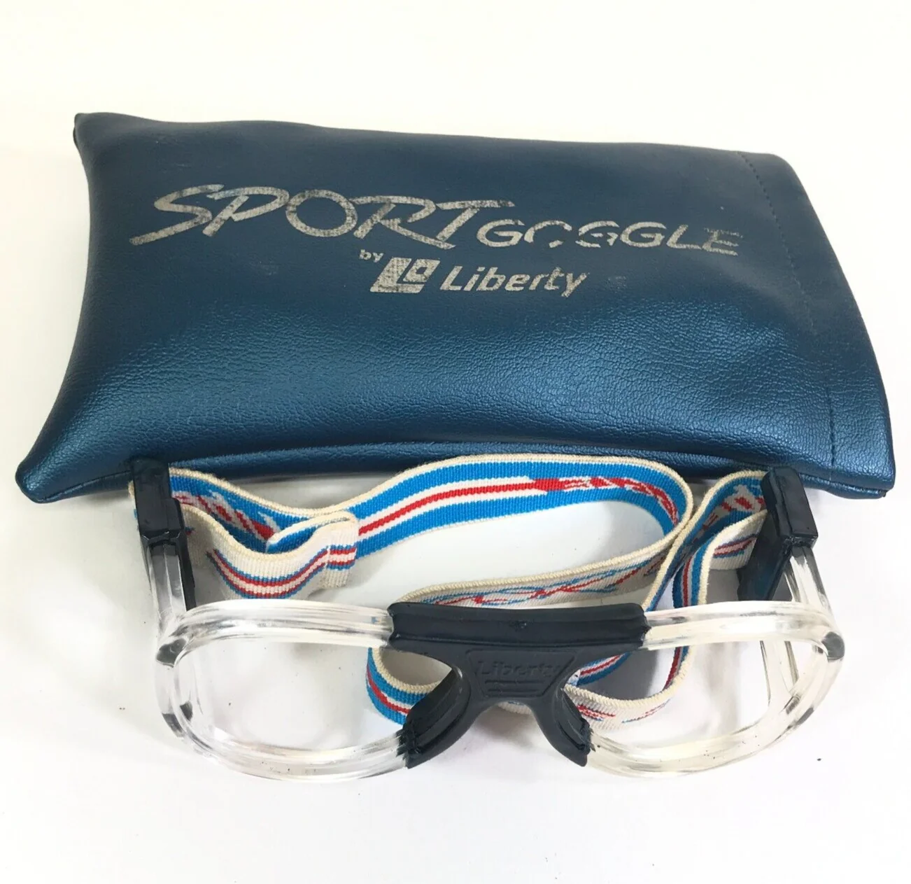 Vintage Liberty Sport Athletic Goggles Eyeglasses Frames HALO Blue Clear 52-20