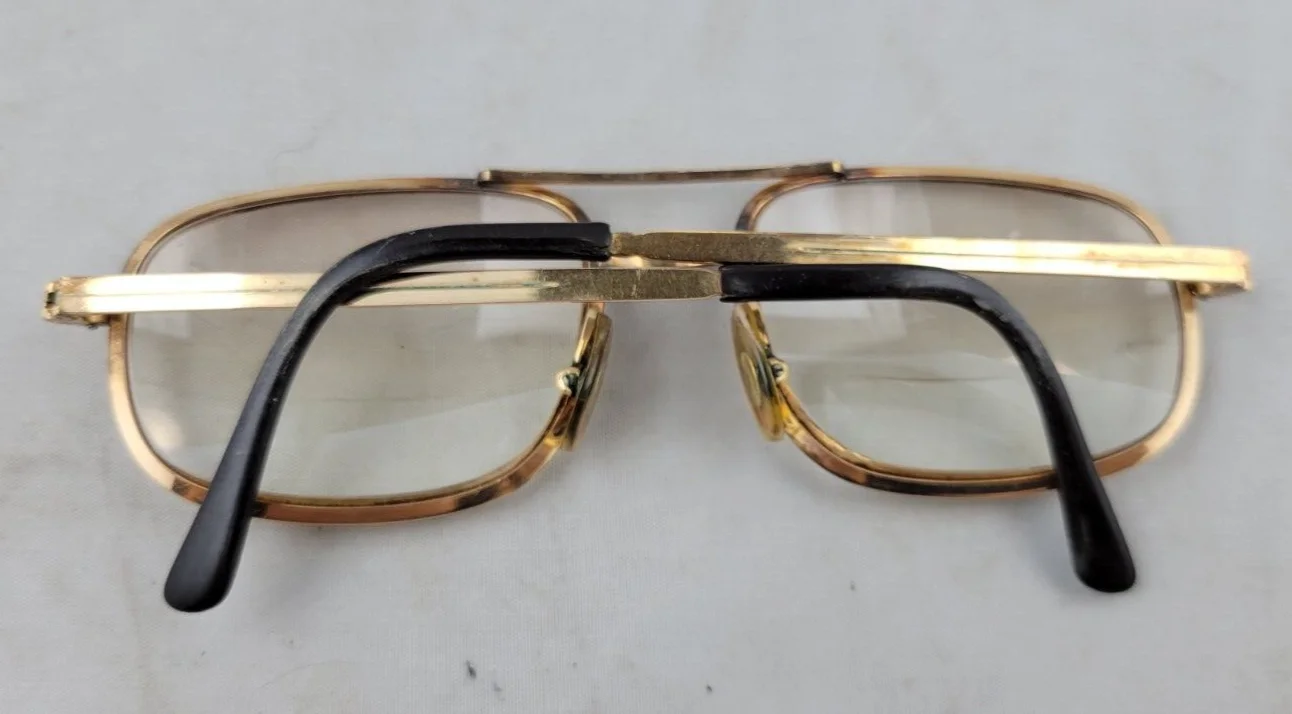 Vintage Lottet 20/1000 1/20 14K Gold GF France Eyeglass Frames 52 - 2 1/2 Oval 2