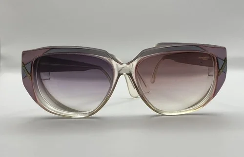 Vintage Luxotica Purple/Blue Frames made in Italy 1970s-1980s- GREAT condition! 2