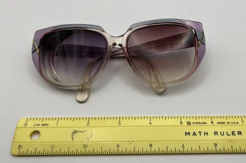 Vintage Luxotica Purple/Blue Frames made in Italy 1970s-1980s- GREAT condition! 3