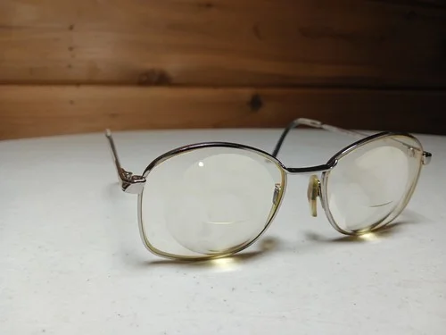 Vintage Luxottica Gold Curved Rx Glasses Frames Women 2
