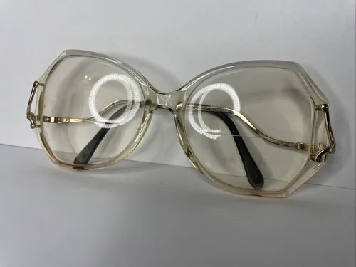 Vintage Luxottica Italy Alexandra Bluerose Avant-garde Eyeglasses 70s Bifocals 1