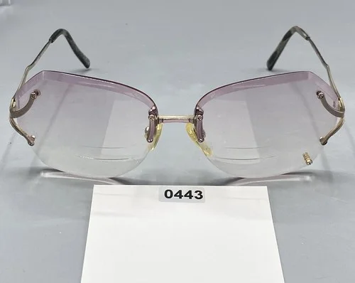 Vintage MARCHON MARCOLIN Eyeglasses Womens 54 16 135 Frameless Rose Tint Italy 2