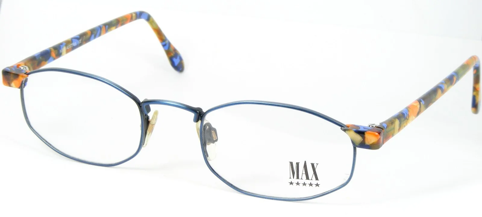 Vintage MAX AUSTRIA 17006 967 BLUE MULTICOLOR UNIQUE EYEGLASSES 50-21-142mm