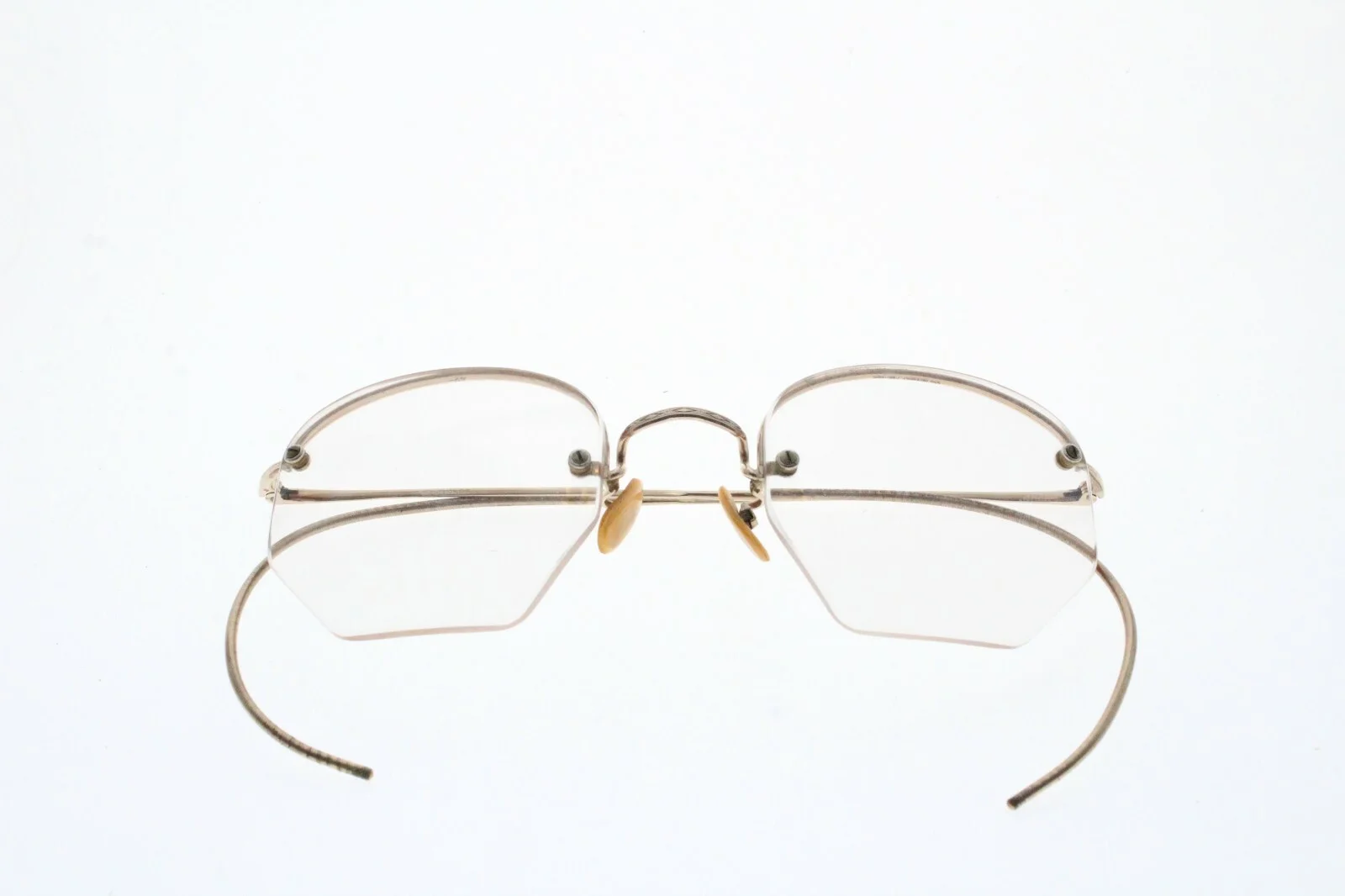 Vintage MC - 1/10 12K GF - Half Rim Gold Filled Hexagon Cable Temples Engraved 2