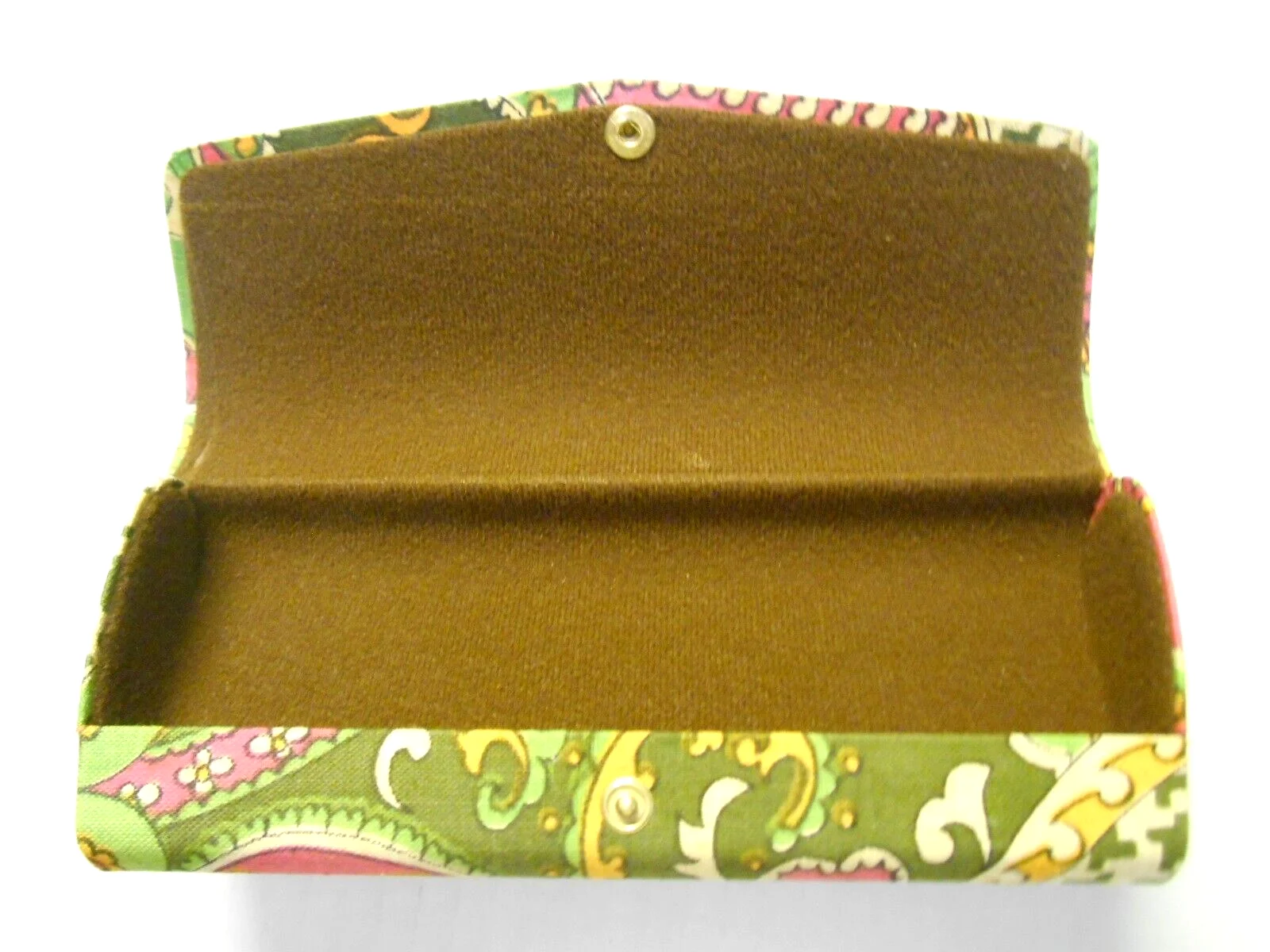 Vintage MCM 1960’s Mod Retro Paisley Eyeglass Case Holder Made In England 3