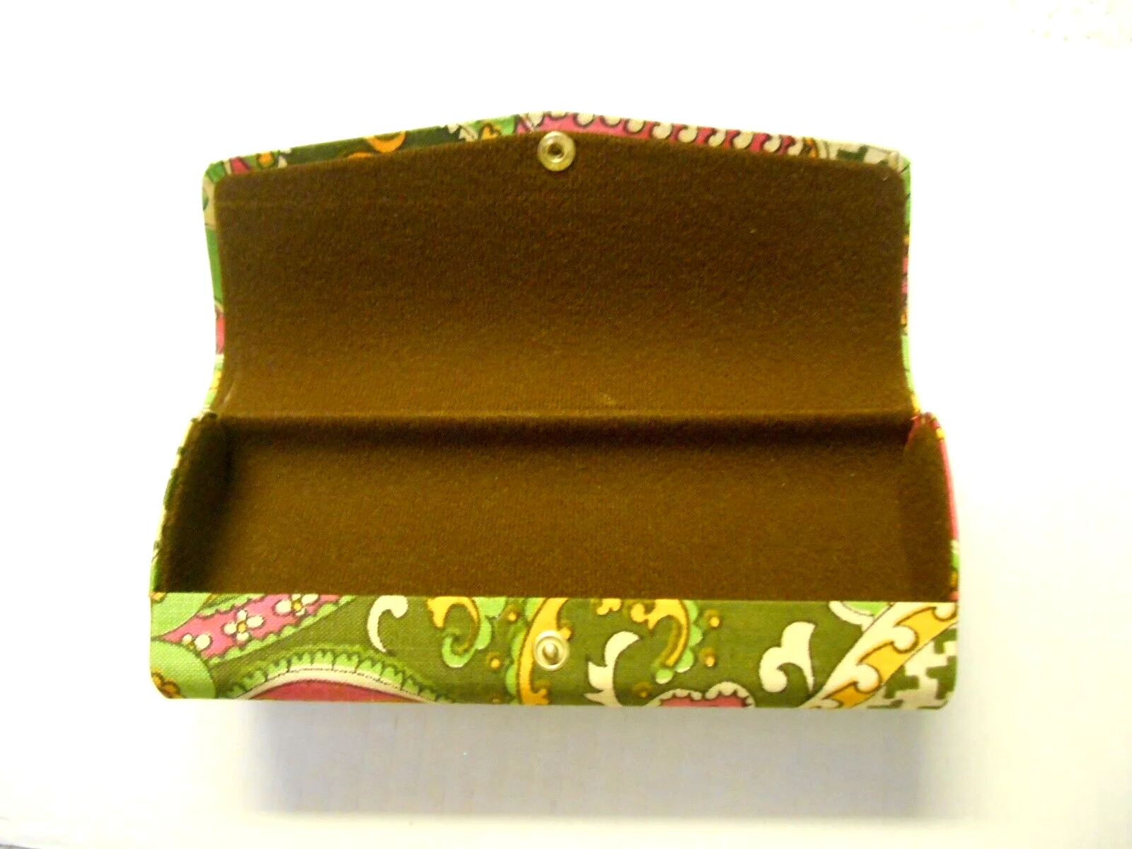 Vintage MCM 1960’s Mod Retro Paisley Eyeglass Case Holder Made In England 4