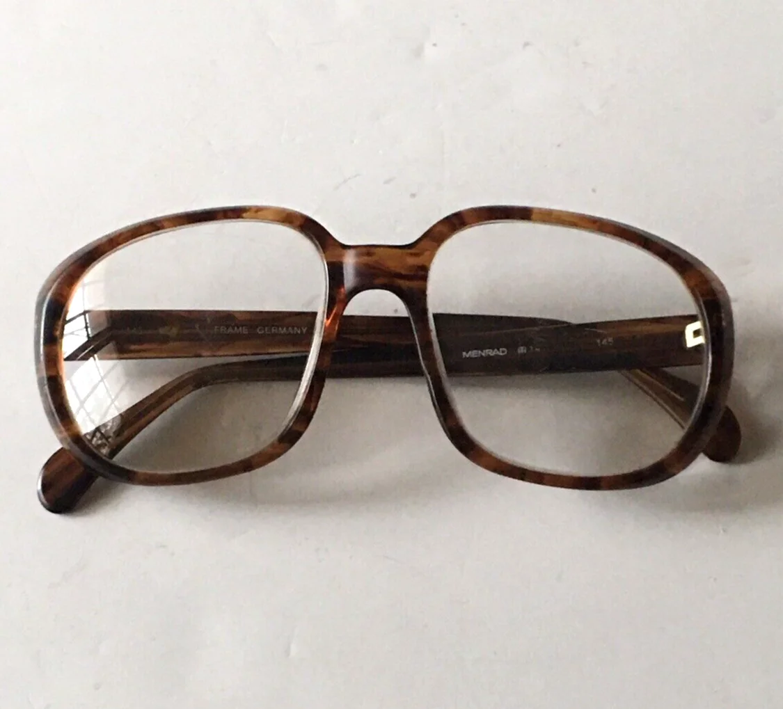 Vintage Menrad MOD Oversize Eyeglasses Frames Brown Tortoise Shell Germany