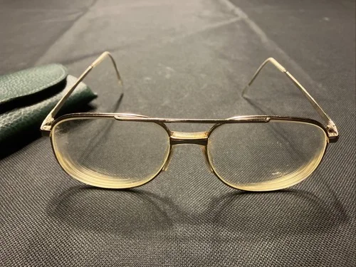 Vintage Men’s Eyeglasses -Panther Gold 03 Frame Italy 145 Renaissance. See Pics! 2