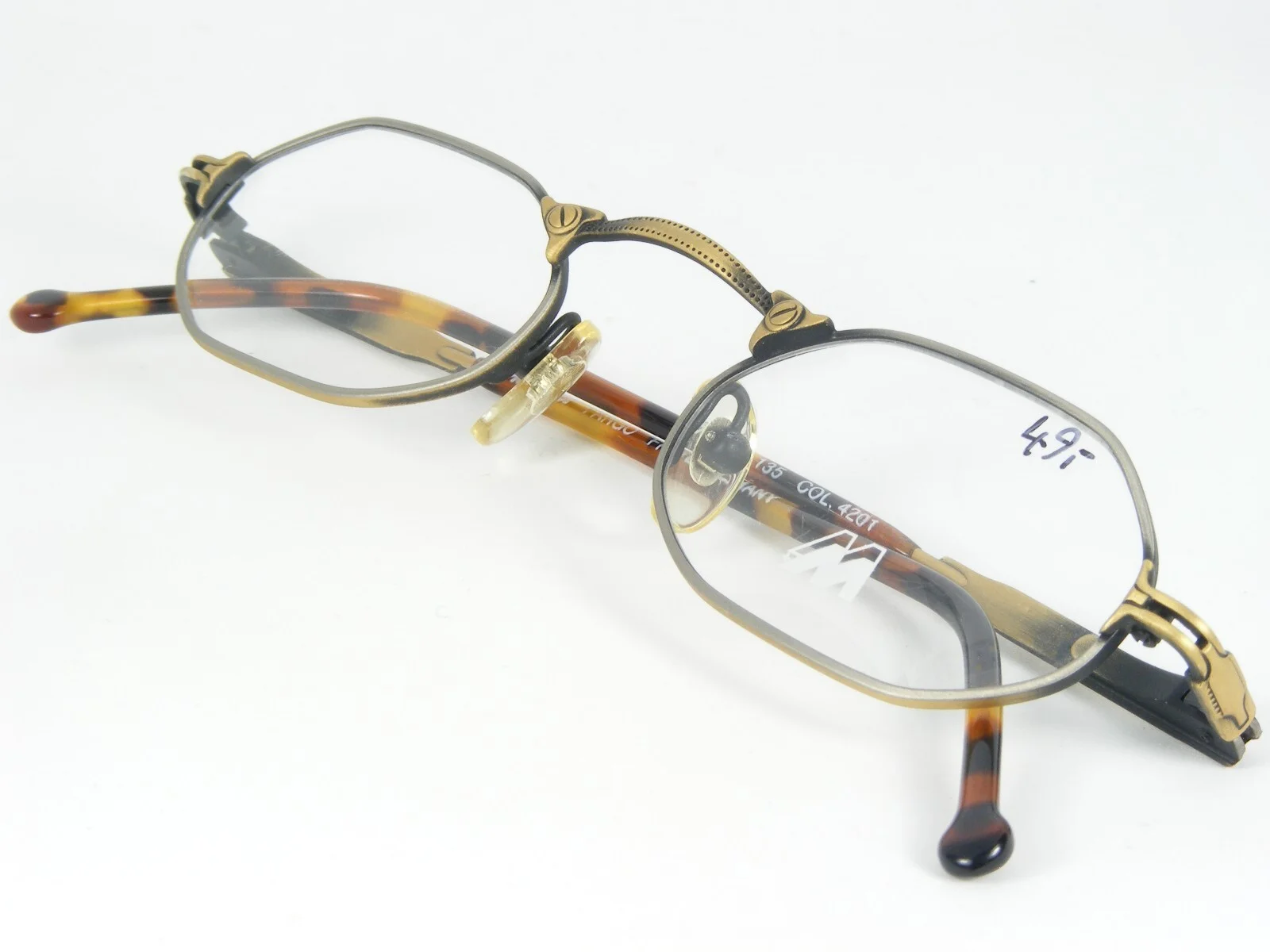 Vintage METZNER FARGO 4201 ANTIQUE LIGHT BRONZE /GREY EYEGLASSES 46-22-135mm 4