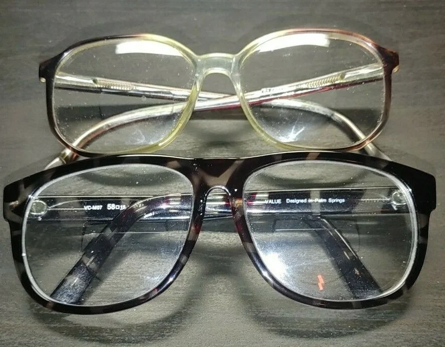 Vintage Mid Century Value Chunky Eyeglass Frames Pair