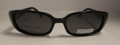 Vintage NAUTICA Santa Barbara Black 52/17 PolarizedSunglasses New Old Stock #393 2