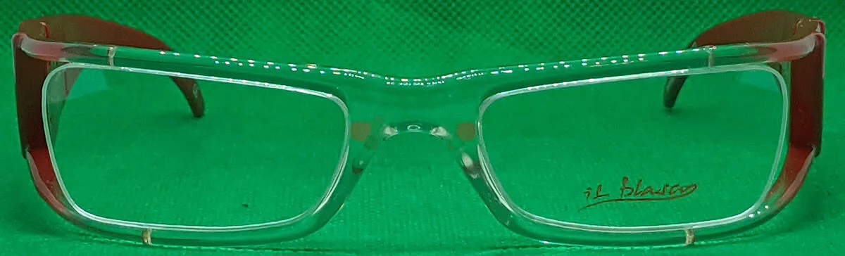 Vintage NOS Red IL Blasco 0905 Unusual Eye Glasses Frames, Made In Italy