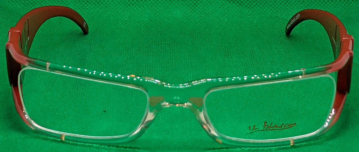 Vintage NOS Red IL Blasco 0905 Unusual Eye Glasses Frames, Made In Italy 2