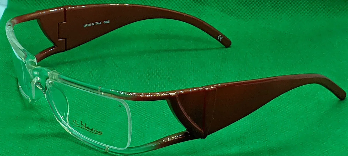 Vintage NOS Red IL Blasco 0905 Unusual Eye Glasses Frames, Made In Italy 3