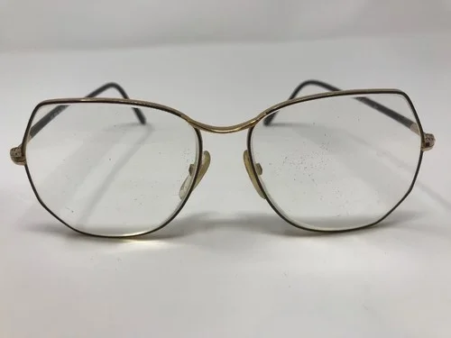 Vintage Oleg Cassini Eyeglass Frames OC 854 59/16-137 Oversized Gold Brown BU37 3