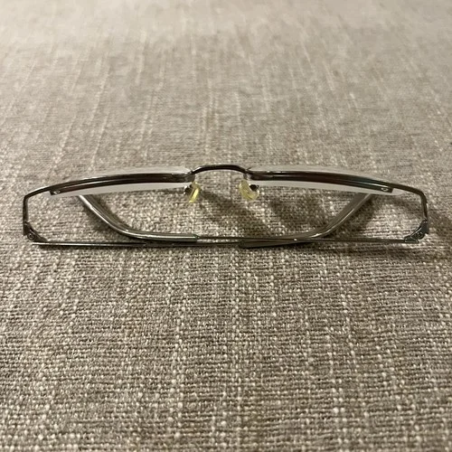 Vintage Personal Optics Eyeglasses Frames 21259 Silver Tone Grey RX +2.75 Retro 2