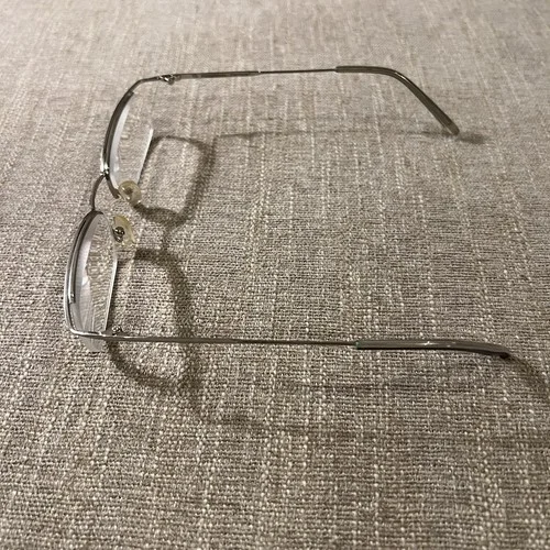 Vintage Personal Optics Eyeglasses Frames 21259 Silver Tone Grey RX +2.75 Retro 4