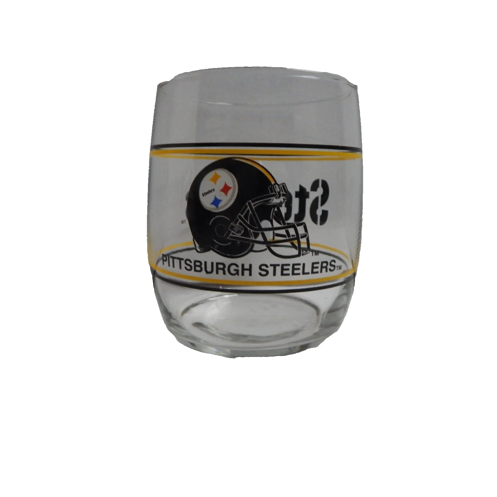 Vintage Pittsburgh Steelers Rocks Drinking Glass.