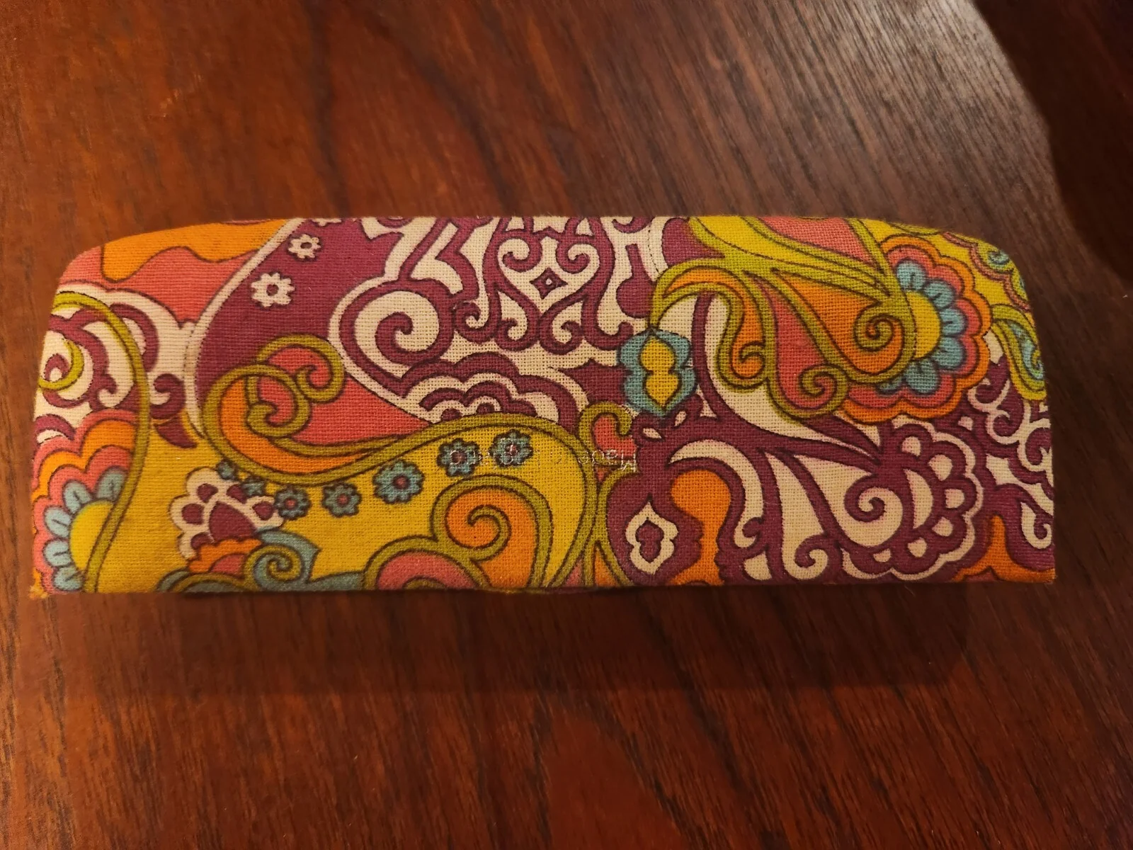 Vintage Psychedelic Eyeglass Case With Clip On Sunglasses 4