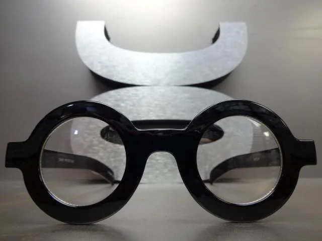 VINTAGE RETRO WALDO Style Clear Lens EYEGLASSES Round Brown Fashion OA01776 148 4