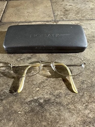 Vintage Seiko Titanium Eyeglasses Frames T140 Oval 50 19 140 With Case D1 Japan
