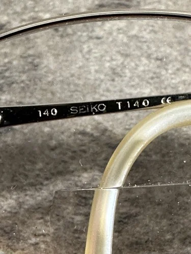 Vintage Seiko Titanium Eyeglasses Frames T140 Oval 50 19 140 With Case D1 Japan 3