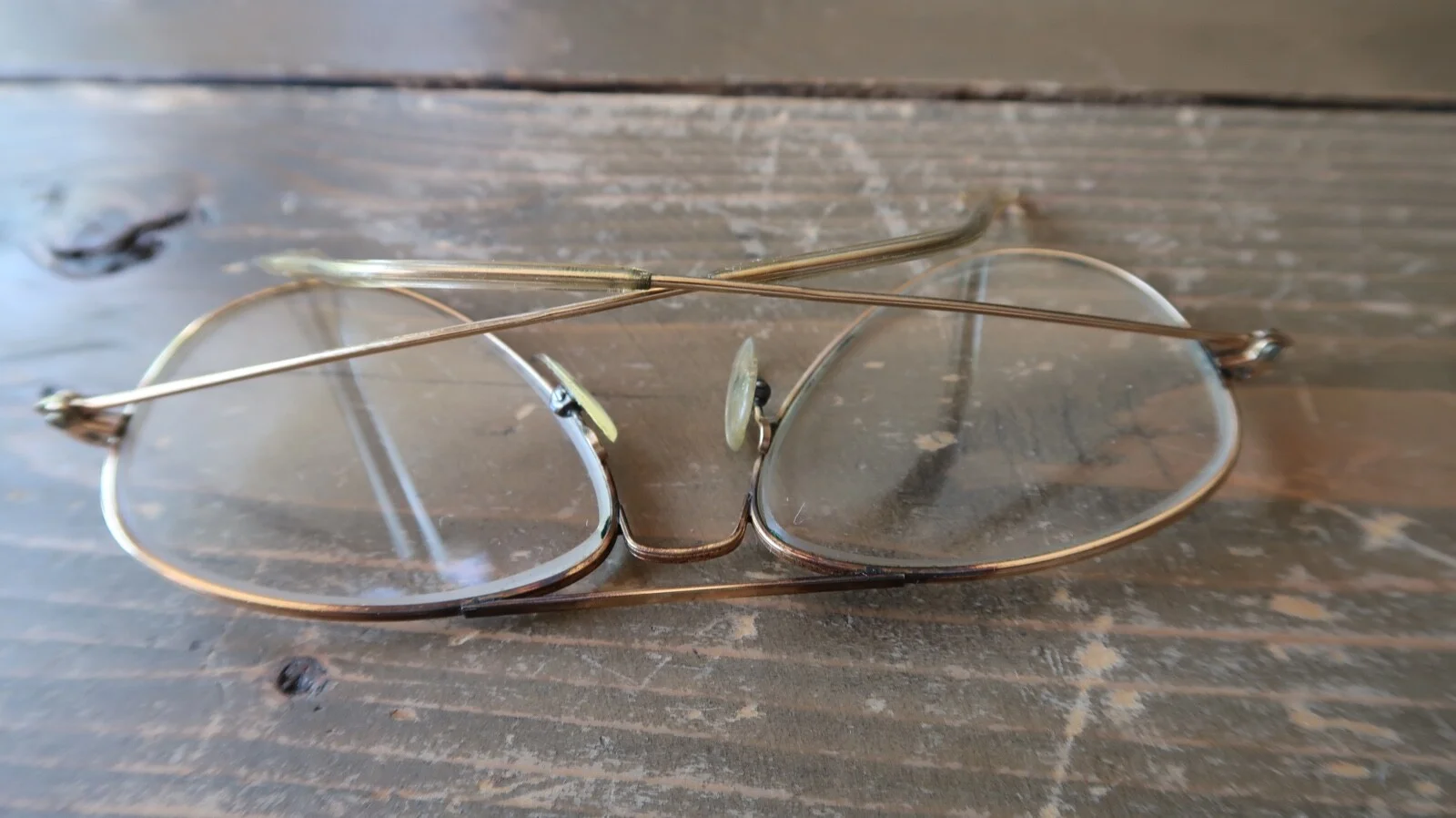 VINTAGE SEYTHOUX 14K GF GOLD FILLED TEARDROP AVIATOR EYEGLASSES FRAMES 3