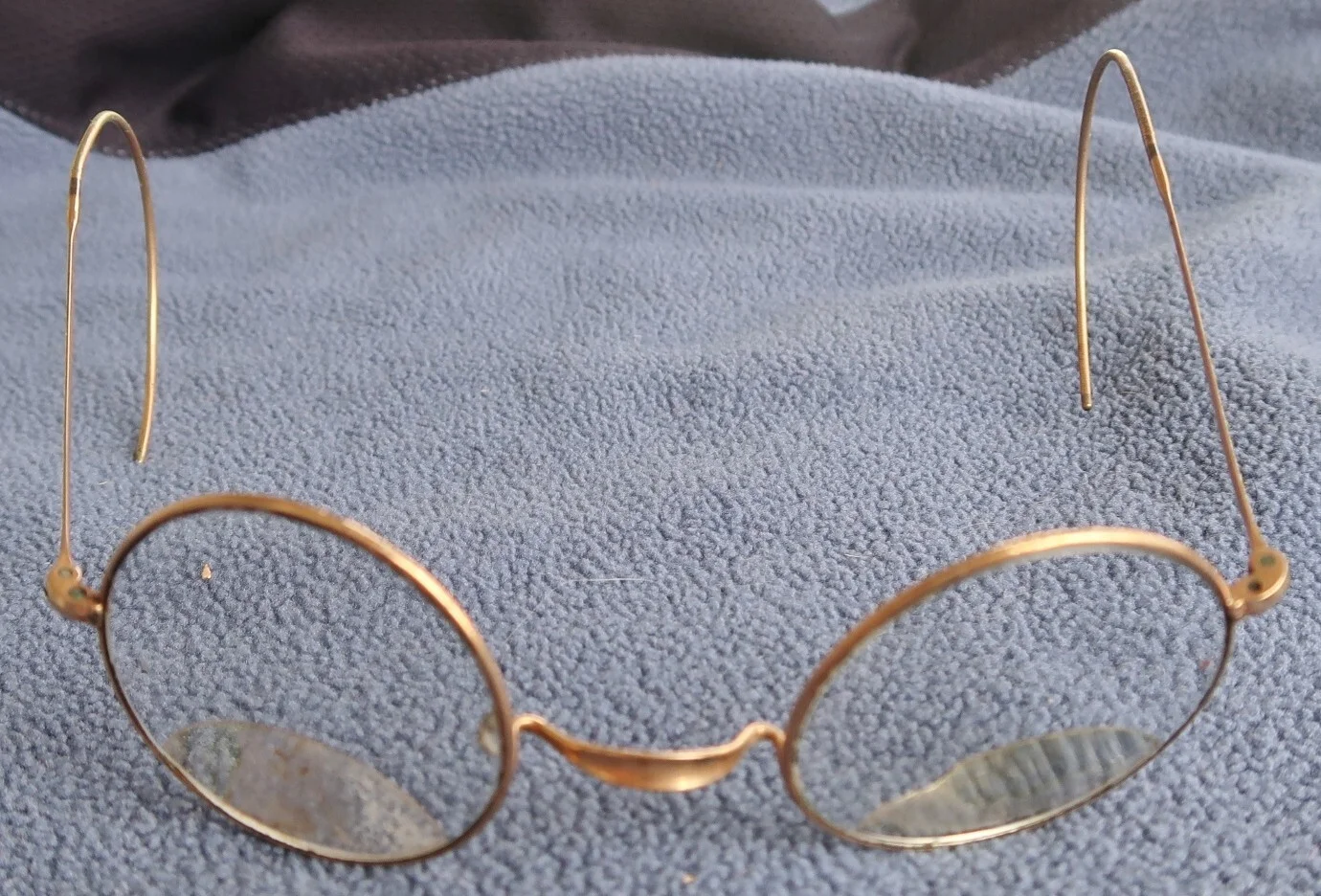 Vintage SHUR-ON Wire Rim GLASSES, Round Spectacles GF - Bi-Focal, Ear Hook