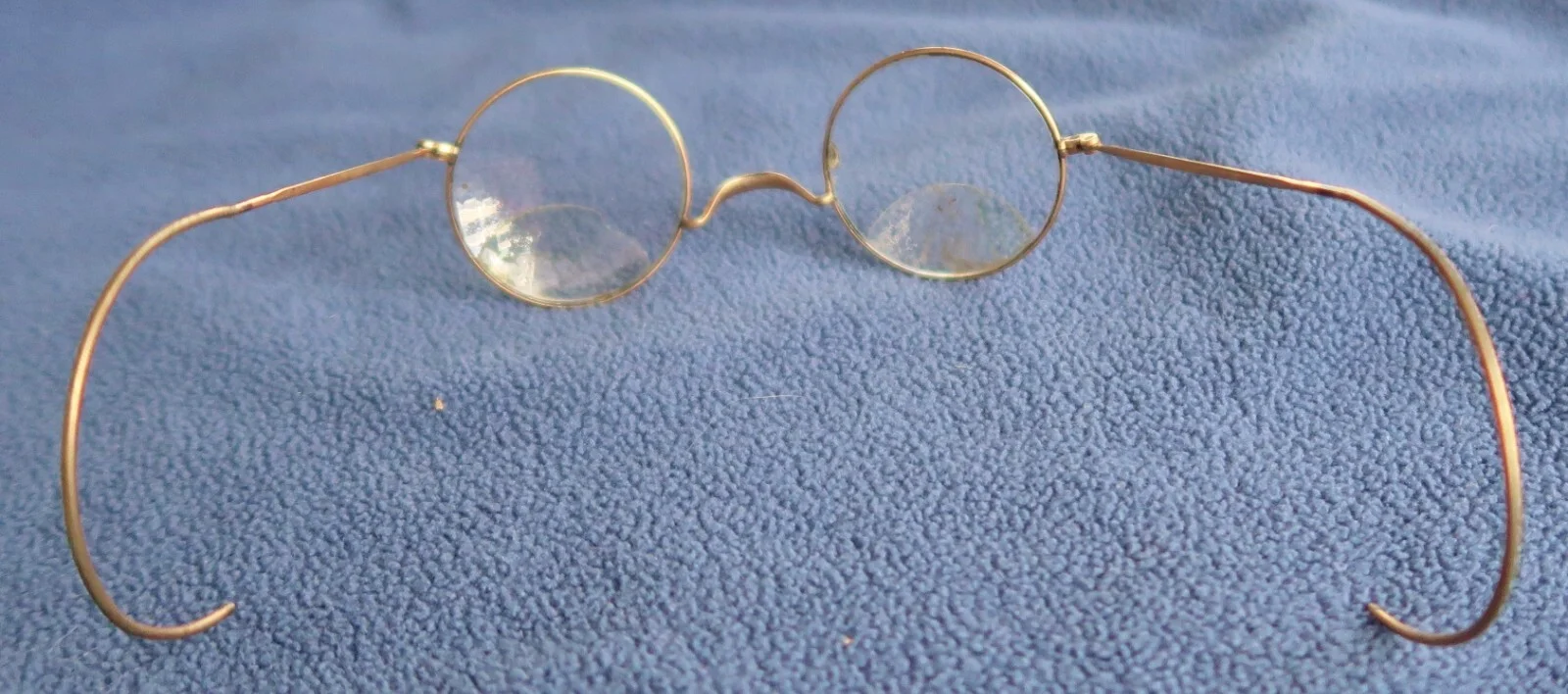 Vintage SHUR-ON Wire Rim GLASSES, Round Spectacles GF - Bi-Focal, Ear Hook 2