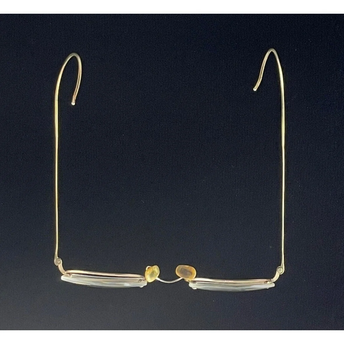 Vintage Shuron Round Wire Rim Eyeglasses 12k Gold Filled w/Case 3