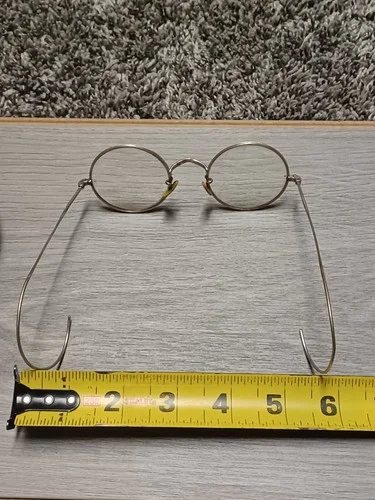 Vintage Silver Wire Frame Circular Prescription Lens Glasses - Marked Seniors 2