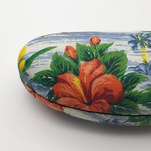 Vintage Sunglasses Hut Eyeglasses Glasses Hawaiian theme Hard Case *read 3