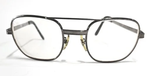 VINTAGE TITMUS Z87 SAFETY GLASSES 5 3/4 Silver Color Metal Frames Only 3