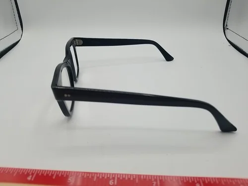 Vintage VAM horn rimmed eyeglass frames Clear Black USA 3
