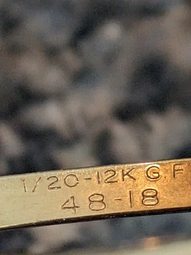 Vintage Victory 1/20-12K G.F. 5 ¼ Glasses Hexagonal Frame Gold Filled 48 - 18 2