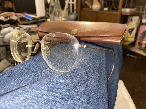 VINTAGE Wire Rim Art Craft EYEGLASSES Frameless 145 2
