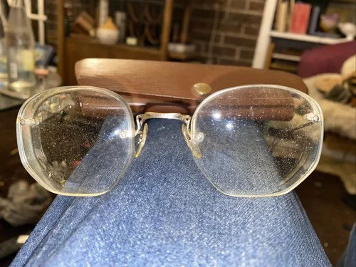 VINTAGE Wire Rim Art Craft EYEGLASSES Frameless 145 4