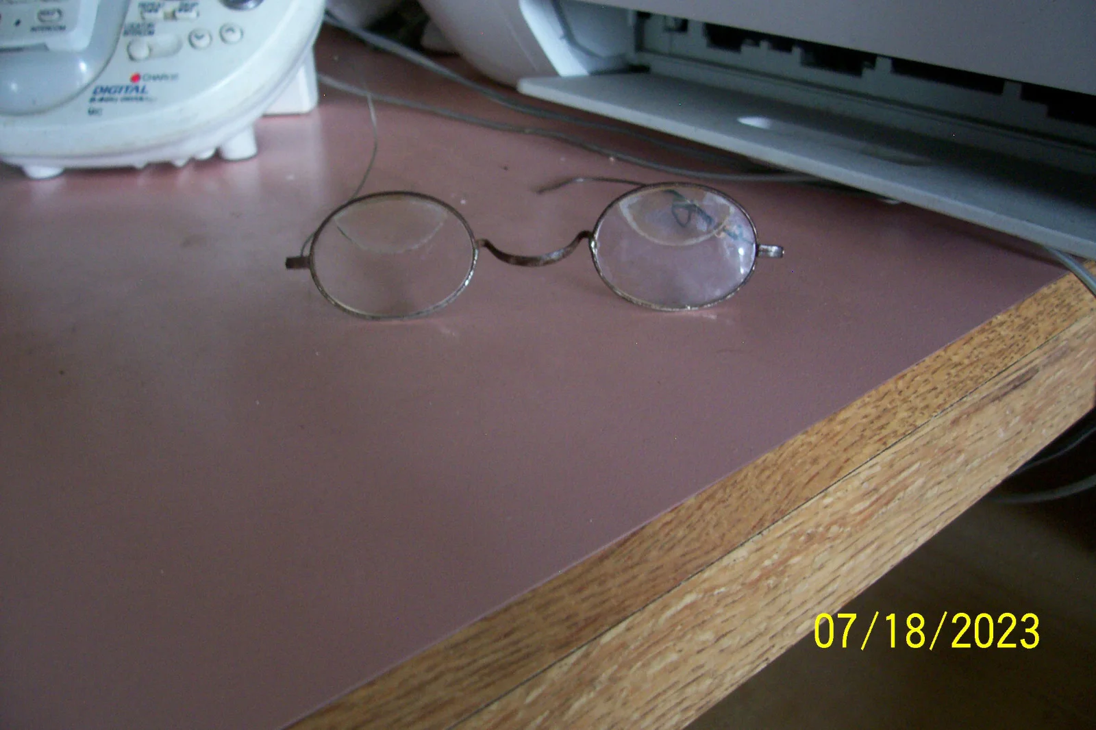 vintage wire rim bifocal eyeglasses