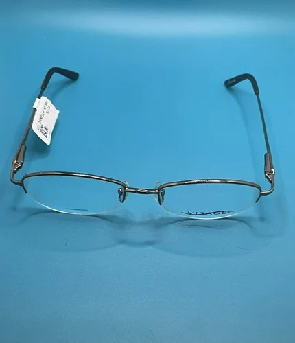 Visage Chenille Brown Semi Rimless Authentic Women’s Eyeglass Frames 52 18 135 2