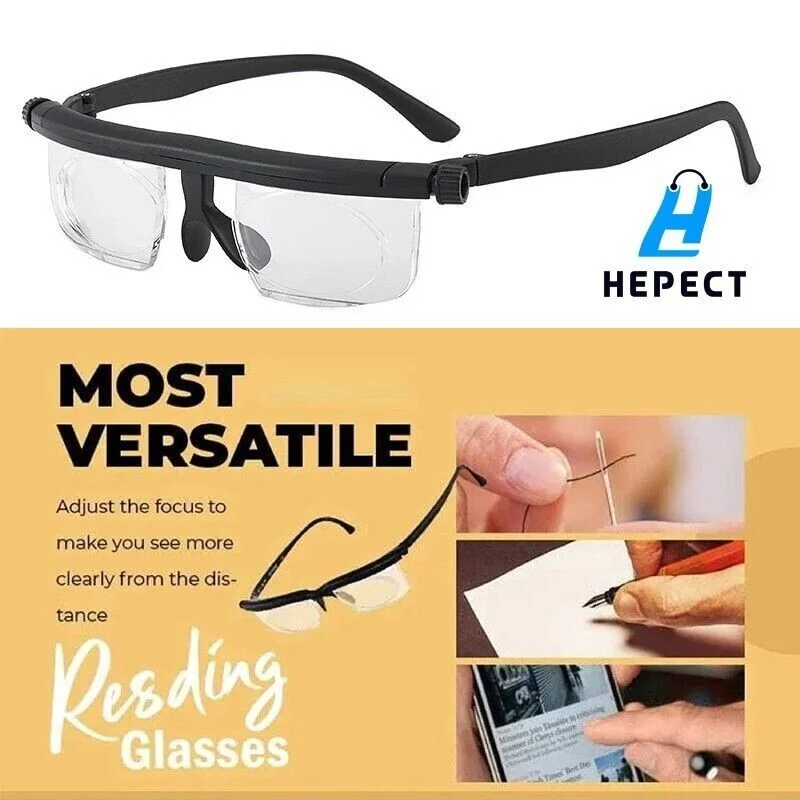 Vision Focus Adjustable Reading Glasses Myopia Eye Glasses Variable Lens Magnify 2