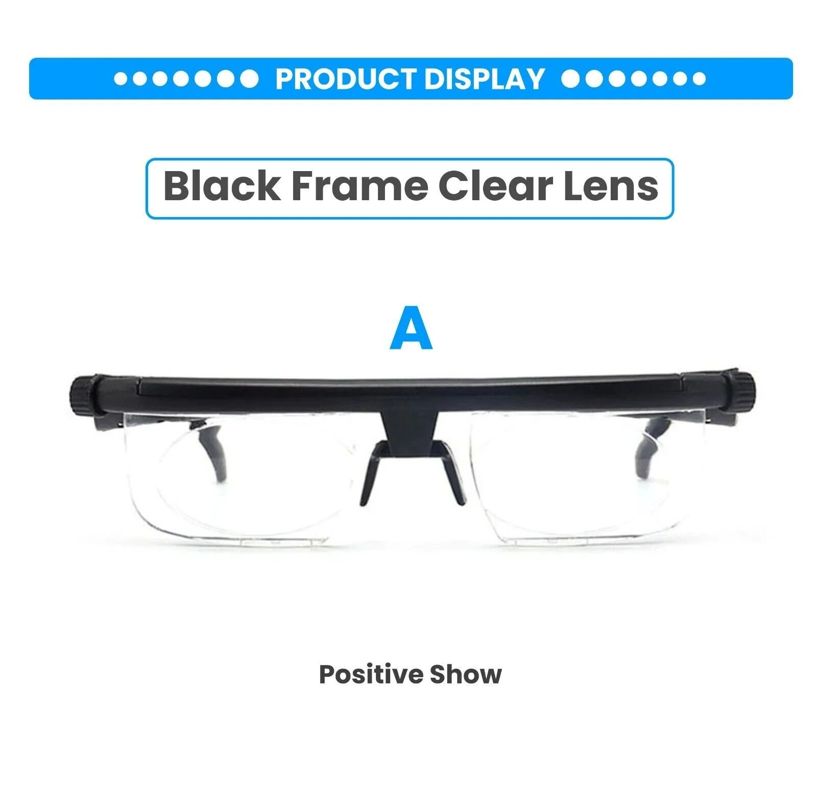 Vision Focus Adjustable Reading Glasses Myopia Eye Glasses Variable Lens Magnify 4