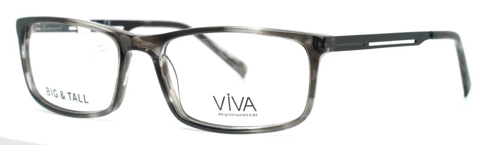 VIVA Big & Tall VV4026 020 Gray Mens Rectangle Eyeglasses 58-18-145 B:35