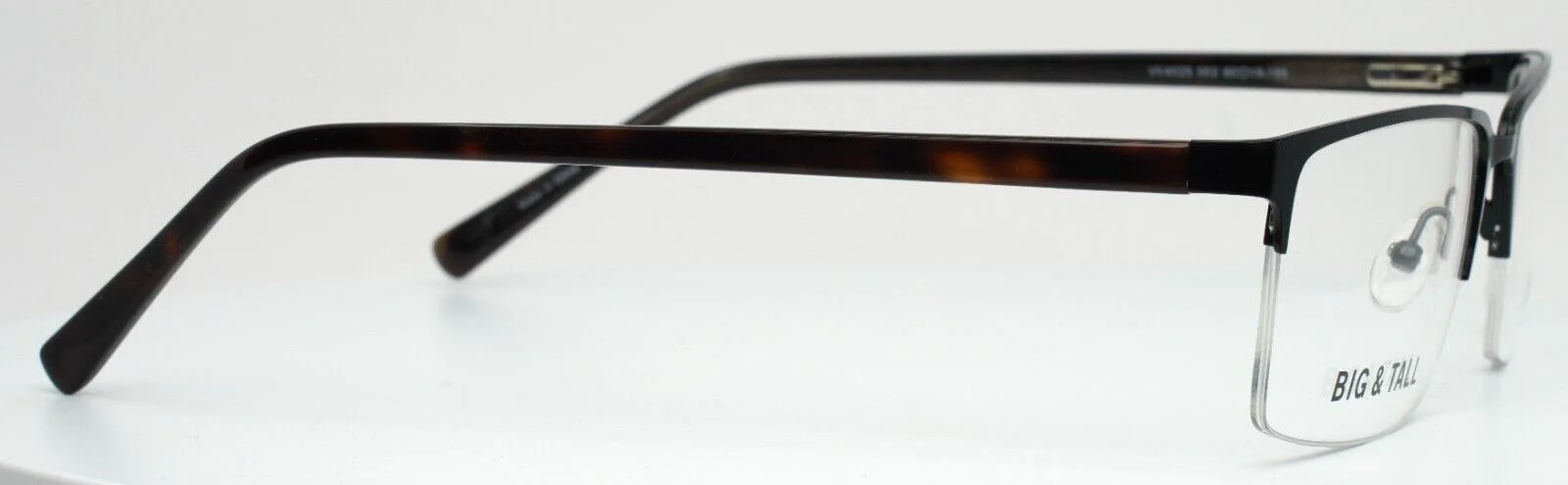 VIVA EYEWEAR VV4025 002 Black Mens Rectangle Half Rim Eyeglasses 60-19-155 B:37 4