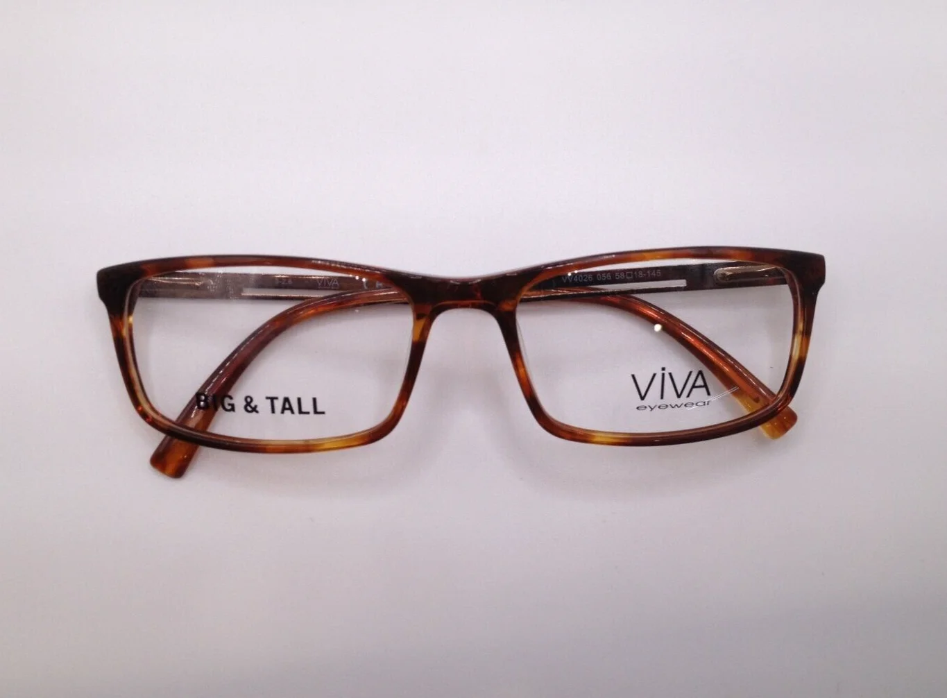 VIVA Eyewear VV4026 056 Tortoise Plastic Eyeglasses Frame 58-18-145 Big & Tall 4