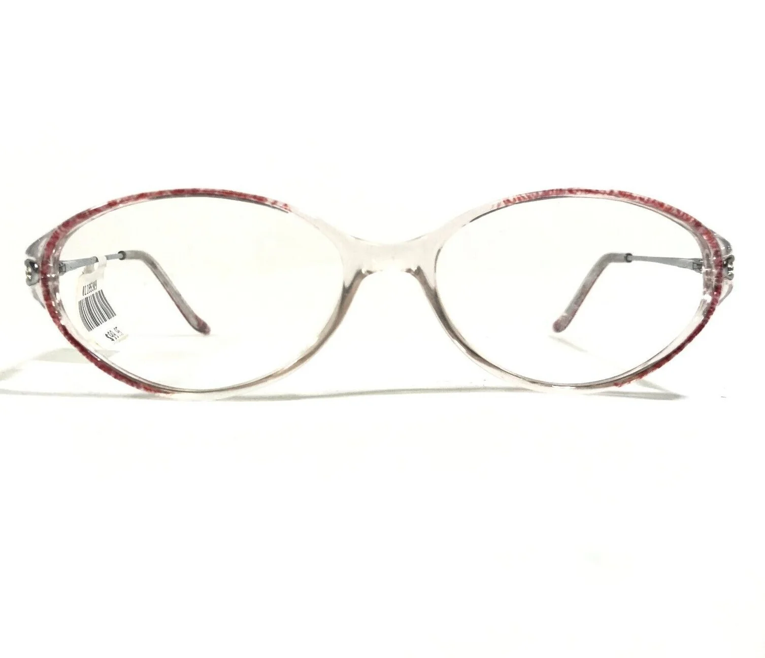 Viva ROMA ORC Eyeglasses Frames Red Clear Silver Round Oval Full Rim 53-15-135 2