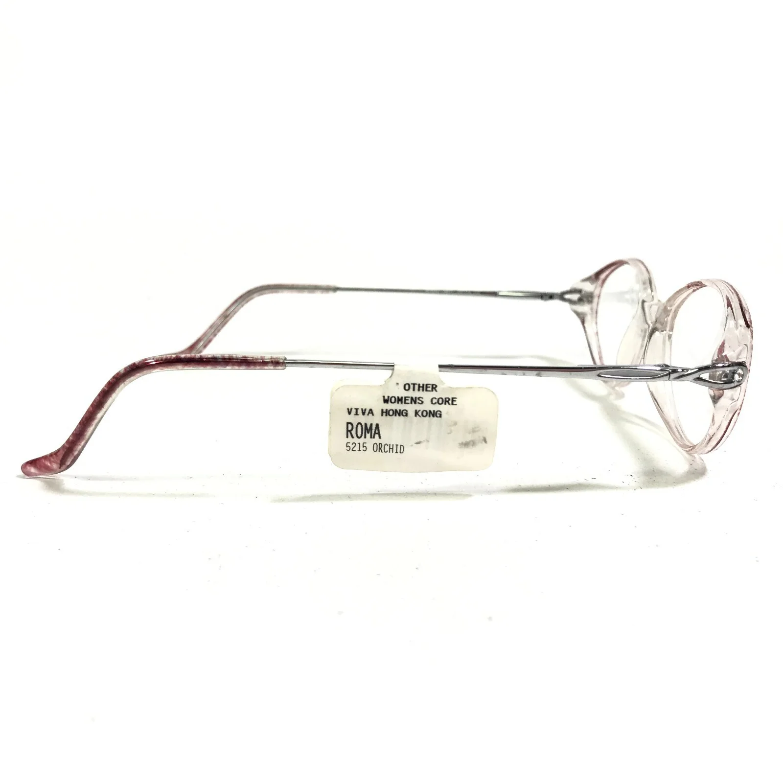 Viva ROMA ORC Eyeglasses Frames Red Clear Silver Round Oval Full Rim 53-15-135 4