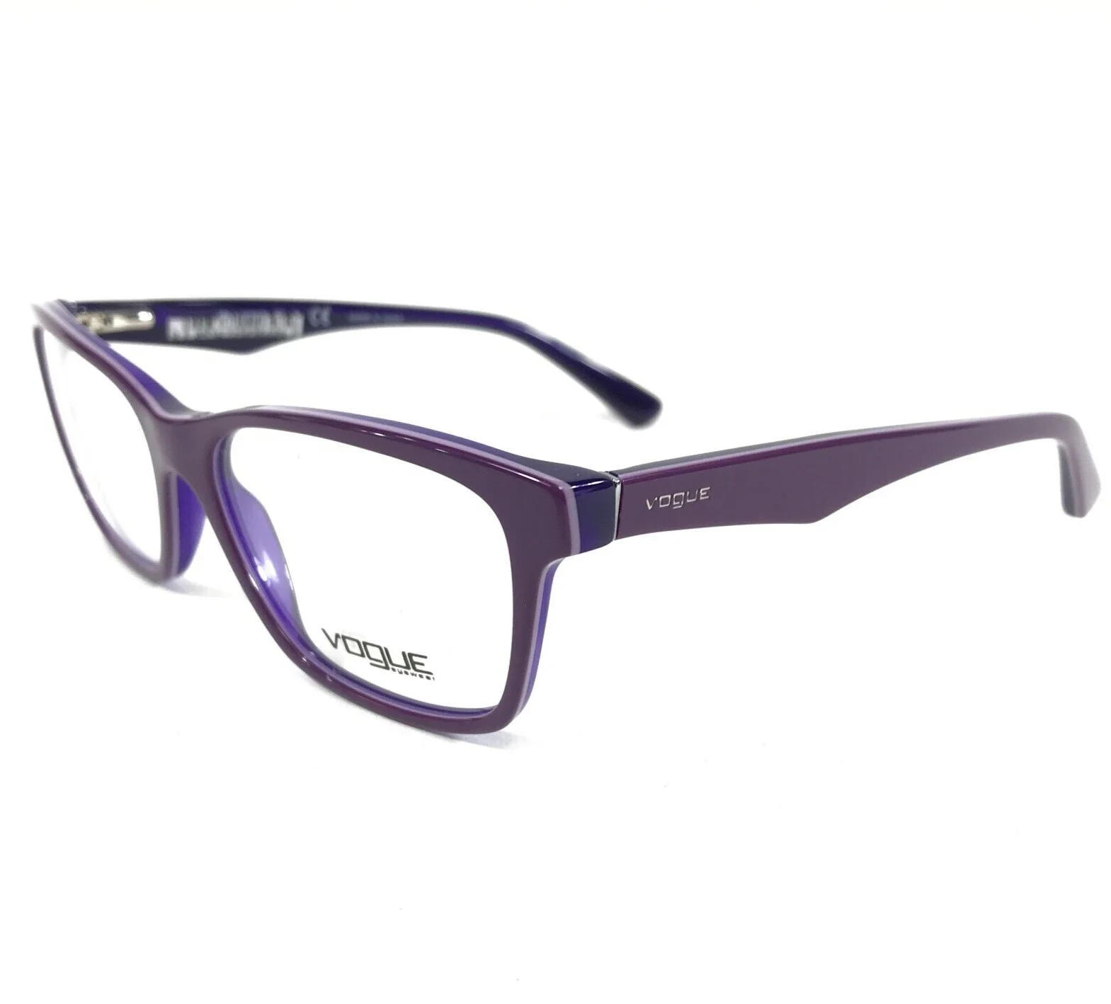 Vogue Eyeglasses Frames VO 2787 2277 Purple Square Full Rim Horn Rim 53-16-140