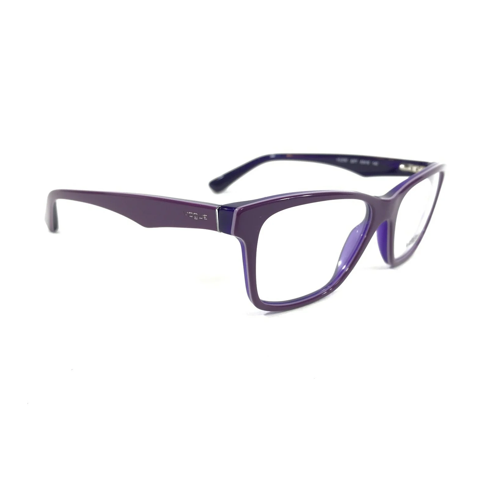 Vogue Eyeglasses Frames VO 2787 2277 Purple Square Full Rim Horn Rim 53-16-140 3